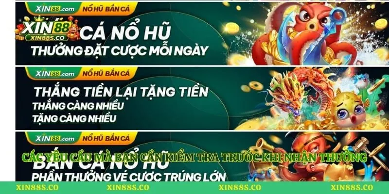 Các yêu cầu mà bạn cần kiểm tra trước khi nhận thưởng