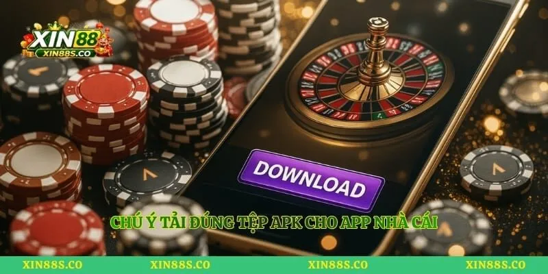 Chú ý tải đúng tệp APK cho app nhà cái