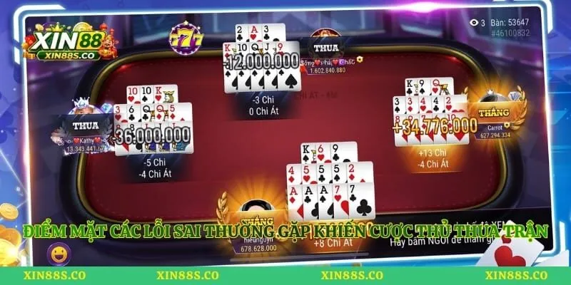 Điểm mặt các lỗi sai thường gặp khiến cược thủ thua trận