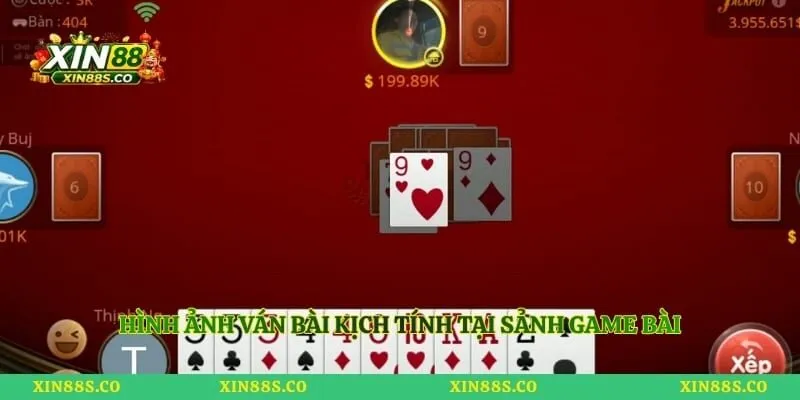 Hình ảnh ván bài kịch tính tại sảnh game bài