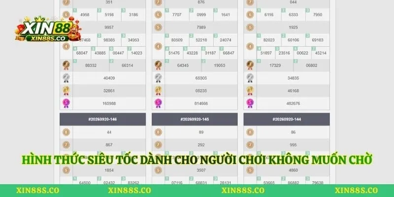 Hình thức siêu tốc dành cho người chơi không muốn chờ đợi lâu