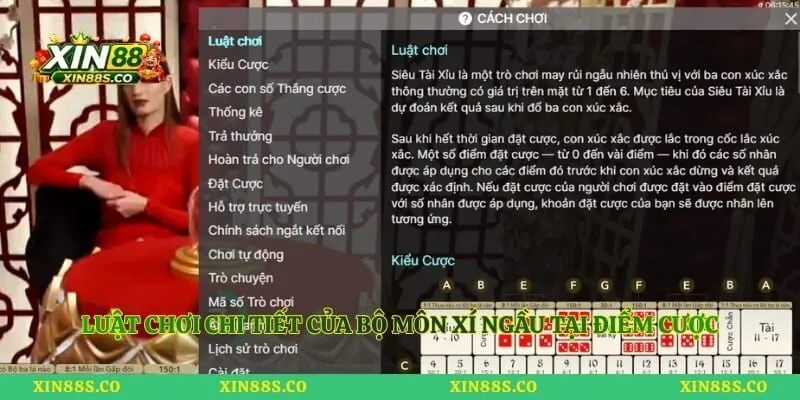 Luật chơi chi tiết của bộ môn xí ngầu tại điểm cược