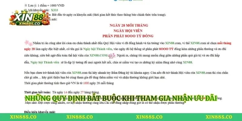 Những quy định bắt buộc khi tham gia nhận ưu đãi