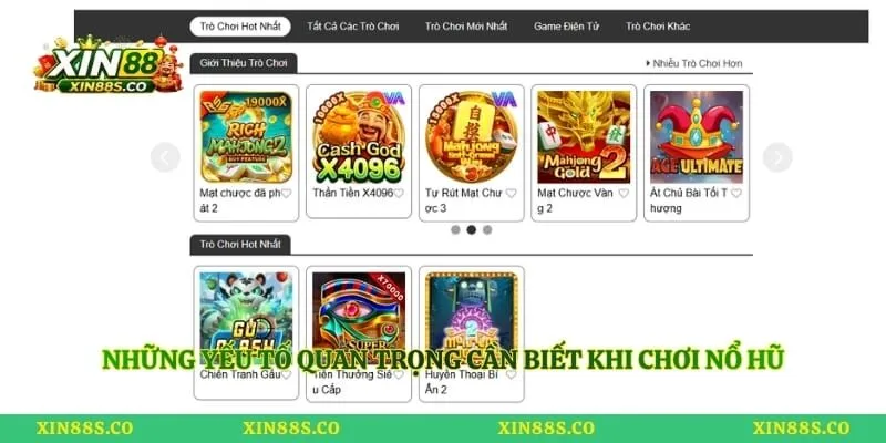 Những yếu tố quan trọng cần biết khi chơi nổ hũ 