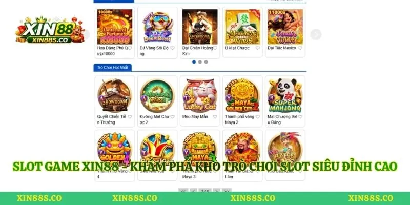 Slot Game Xin88 - Khám Phá Kho Trò Chơi Slot Siêu Đỉnh Cao