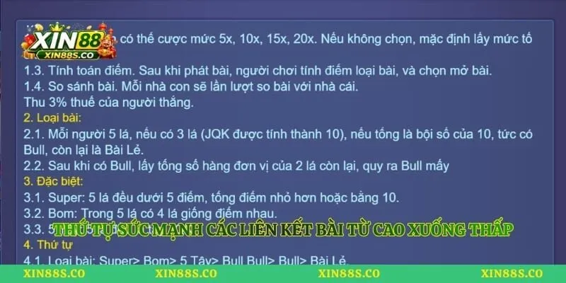 Thứ tự sức mạnh các liên kết bài từ cao xuống thấp
